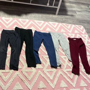 Girls Leggings Set - Black, Blue, Gray, Red